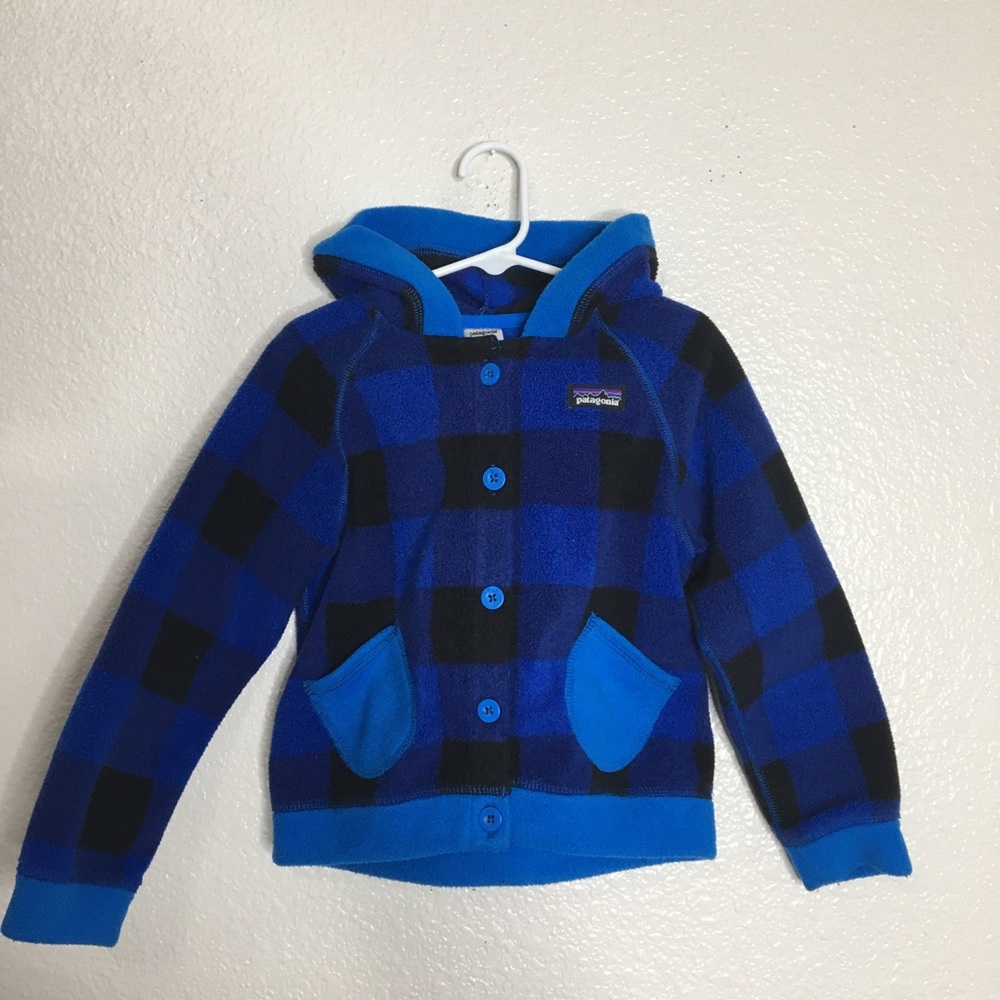 Patagonia Blue Buffalo Plaid Fleece Jacket 5